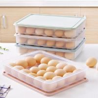 24 Grid Egg Storage Box Kitchen Eggs Holder for Refrigerator Fridge Stackable Fresh Egg Container Organizer Tray