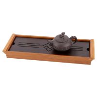 Bamboo Serving Tray Tea Tray Cup Plate Traditional Chinese Style Serving Tray Kung Fu Tea Accessory Home Kitchen Accessories