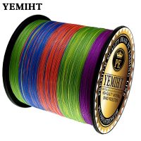 [HOT LIAXLLWISAAZH 534] YEMIHT สายถัก8 Strands 4 Strands 300M 500M สายถักเปียญี่ปุ่น Multifilament 100 PE สายตกปลาคาร์พ10LB 120LB