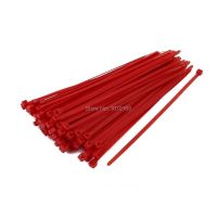 5mm x 200mm Self Locking Nylon Cable Ties Heavy Industrial Wire Zip Ties Red 100pcs