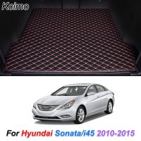 พื้นท้ายรถหนังซับในพรมปูพื้นห้องเก็บสัมภาระ Alas Bagasi Mobil สำหรับ Hyundai Sonata I45 2010-2015