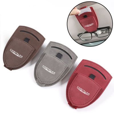 【cw】 Suede Car Styling Glasses Storage Clip Card Ticket Holder Chrysler 300c Cruiser Grand Pacifica ！