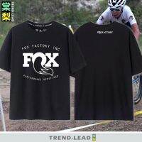 Fox Racing front fork team version off-road mountain bike logo short-sleeved t-shirt mens cotton half-sleeved clothes