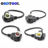 ตัวเชื่อมต่อ OBD2รถมอเตอร์ไซค์มอเตอร์ไบค์สำหรับยามาฮ่า4pin 3pin 4Pin ฮอนด้าสำหรับ Ktm 6pin Moto Obd Cable23ต่อ OBD2