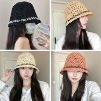 แบนเนอร์หมวกฟางหมวกกันแดดระบายอากาศแบบพกพาหมวกชายทะเล Topi Bucket หมวกปานามา