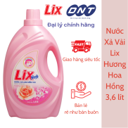 Nước Xả Vải LIX Soft Hương Hoa Hồng 3,6 lít - Phân phối Chính hãng