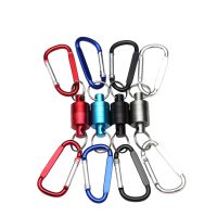 กลางแจ้งมัลติฟังก์ชั่ carabiner ตกปลาหัวเข็มขัดแม่เหล็กบินตกปลาเดินป่าแม่เหล็กสุทธิเครื่องมือตั้งแคมป์อุปกรณ์ตกปลา