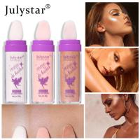 Julystar Shimmer Fairy Powder สีขาวหลวม High Face Body Glitter Wand แต่งหน้า Bronzer Illuminator Polvo De Hada เครื่องสำอาง