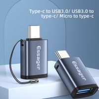 [Hot K] Essager อะแดปเตอร์ OTG ประเภท C USB 3.0ประเภท-C USB C USB ตัวผู้ USB หญิงแปลงสำหรับ Macbook Xiaomi Samsung S20 USB C ขั้วต่อ OTG