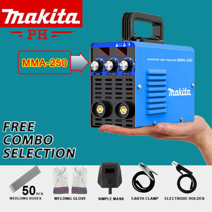 Makit a Portable Welding Machine 250A ARC Welder Stick IGBT Inverter Welder Full Set of Welding