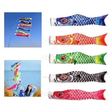 MagiDeal 40cm/55cm/70cm/100cm/150cm Japanese Windsock Carp Flag