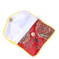 12 In 1 Small Jewelry Box Jewelry Red Jewelry Bag Embroidered Silk Cloth Bag Coin Purse