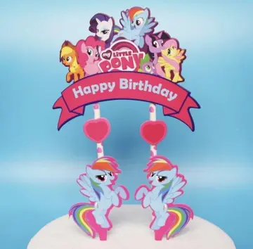 Unofficial My Little Pony Personalised Birthday Handmade Cake Topper | eBay