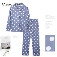 MeooLiisy Print Ladies Pajamas Winter Long Sleeve Sleepwear suit Plus Size Homewear Home Suit for Woman Clothes XXL13TH