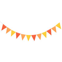 12 Flags 17cm Colorful Felt Banner Garlands Birthday Bunting Pennant Baby Shower Wedding Garland Flags Party Decoration Supplies