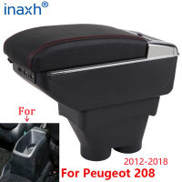 สำหรับ Peugeot 208 Armrest กล่อง2012-2018กล่องเก็บรถผู้ถือ Ashtray อุปกรณ์ตกแต่งภายใน Rfit อะไหล่ USB 2017 2016 2015