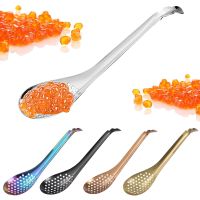 1pc Molecular Gourmet Cooking Tools 304 Stainless Steel 56 Holes Spherification Spoon Caviar Maker Equipment Kitchen Gadgets Colanders Food Strainers