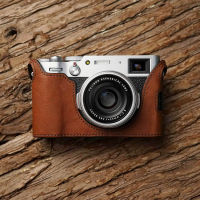 เคสป้องกันหนังวัวกระเป๋ากล้องหนังปกป้องนายจากหินสำหรับกล้อง X100V Fujifilm