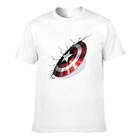 Wholesale Round Neck Avengers Classics Captain America Shield Struck Cotton MenS Tshirts