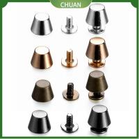 CHUAN 10set/bag 10/12mm DIY เล็บโลหะ ปุ่มผ้า หัตถกรรมเครื่องหนัง ถังโดม สกรูหัวกลม สายรัดสายรัด กลอนเล็บแข็ง