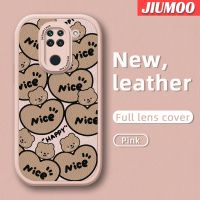 เคส JIUMOO สำหรับ Xiaomi Redmi Note 9S Note 9S Note 9 Pro Max Xiaomi Poco Pro เคส M2แบบเต็มหน้าจอเคสโทรศัพท์มีลายดีไซน์ใหม่รูปหมีและบางนุ่มหนังฝาปิดด้านหลังเลนส์เต็มรูปแบบเคสป้องกันกล้องกันกระแทก