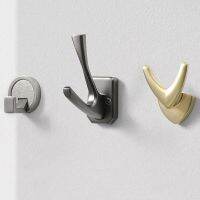 KK&amp;FING Wall-Mounted Clothes Hook Creative Zinc Alloy Black Wall Hooks Bedroom Living Bathroom Coat Robe Hook Furniture Hardware Clothes Hangers Pegs