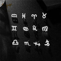 Mysterious Twelve Conslations Aquarius Earrings Womens Mens Lover Earring 12 Zodiac Earrings Trendy Stainless Steel Jewelry