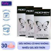 COMBO 3 hộp BAO CAO SU ROCMEN ULTRA THIN SIÊU MỎNG HỘP 10 BAO x 3 hộp