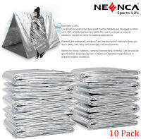 NEENCA ผ้าห่มความร้อนสำหรับสัตว์เลี้ยงฉุกเฉิน Mylar ออกแบบมาสำหรับกลางแจ้งการอยู่รอดเครื่องมือฉุกเฉินเงิน10แพ็ค210*130ซม.