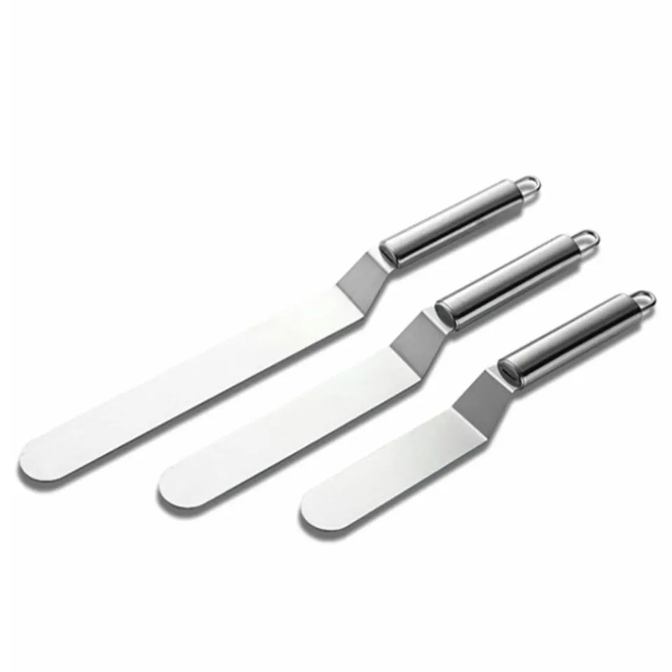 Stainless Steel Butter Cake Cream Blade Spatula Bend Icing Frosting Spreader Fondant Pastry Tool New, Size: 8, Other