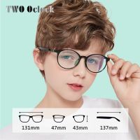 【cw】 TWO Oclock Ultra-light TR90 Children Eyeglass Round Clear Glasses Transparent Eye Protection Blue Light Glasses Myopia D5108 ！