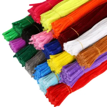 100pcs Solid Color Chenille Stems Pipe Cleaners Handmade Diy Art Crafts  Material Kids Creativity Handicraft Children Toys