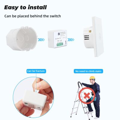 SMATRUL Mini Module Smart Wireless Push Switch Light 433MHZ Electrical Home Remote Control Button Wall Panel On Off 220V10A Led