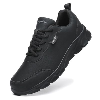 Men Running Shoes Leather Waterproof Athletic Sneakers Men Wear-resistant Men Walking Sport Shoes Zapatillas Deportivos Hombre