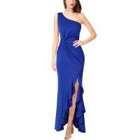 ✲ Elegant Party Dresses For Women 2023 One shoulder Evening Dresses Large Swing Slim Dress Sexy Long Luxury Evening Dresses