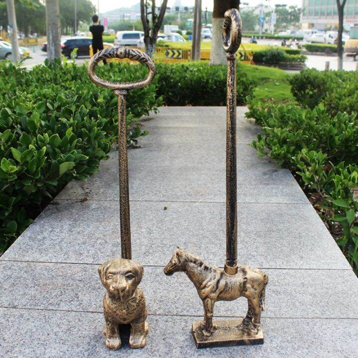 Heavy Duty Cast Iron Dog Door Stopper Metal Door Decorative Cute Animal
