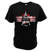 The Clash Band Flag T-Shirt Punk Rock Band MenS T Shirt Cool Casual Summer Breathable 100% Cotton Top Eu Size