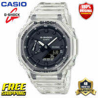 G-Shock GA2100 ของแท้ผู้ชายกีฬานาฬิกาเซ็นเซอร์คู่เคลื่อนไหวกลางแจ้งกันกระแทกกันน้ำโคลนอัตโนมัติยกไฟรับประกันสี่ปี GA-2100SKE-7A