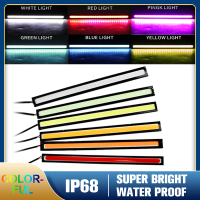 HAOLIDE ไฟวิ่งกลางวัน17ซม. 2ชิ้น,อเนกประสงค์รถแอลอีดีแถบไฟไฟติดตั้งภายนอกหลอดไฟ LED DRL แต่งรถกันน้ำ