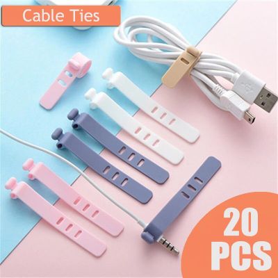 Silicone Cable Winder Organizer Earphone Clips Phone Charging Wire Cord Management Buckle Straps Line Storge Holder Clips
