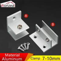 Glass Clamp 7-10mm Shelves Holder Corner Bracket Aluminum Clips Square Connecting Piece Support Furniture Hardware LJ69VF3010