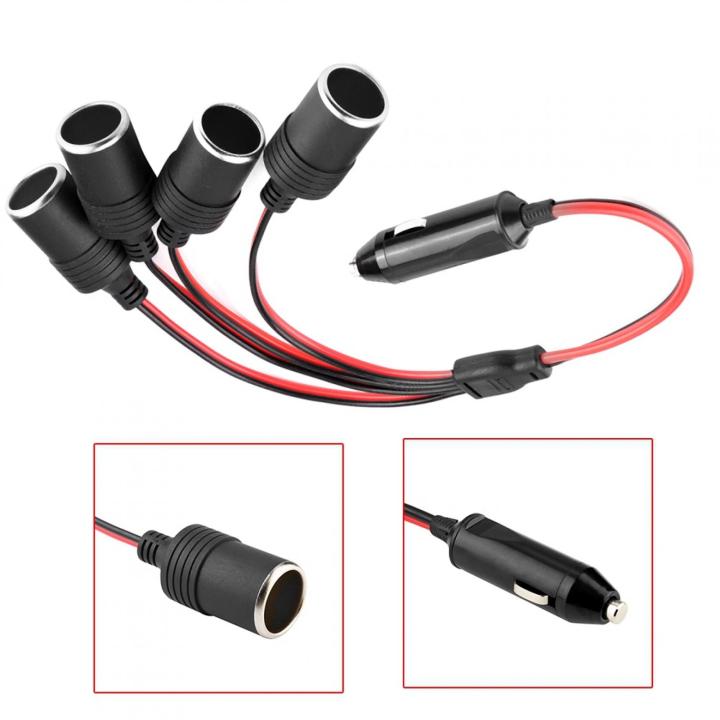 4-way-car-charger-ปลั๊กเสียบที่จุดบุหรี่ปลั๊กอะแดปเตอร์-splitter-high-power