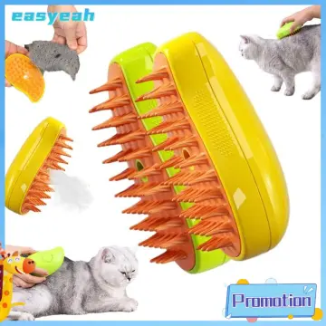 Steamy Cat Brush, Cat Steam Brush, 3 In1 Cat Steamy Brush, Steam Cat Brush,  Self Cleaning Steam Cat Brush (Green*2)