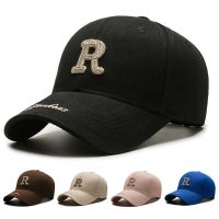 Internet Celebrity Explosive R Letter Gold Thread Embroidery Seiko Baseball Cap Ins Hot Sale Shade Cap Male And Female Couple Ha