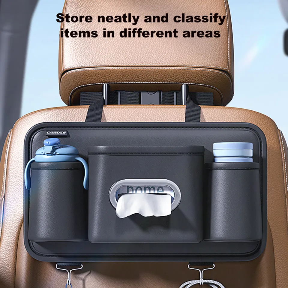 Car Seat Back Storage Hanging Box Cup Holder Tissue Box Under Seat Storage  Box Auto Back Seat Bag Decoration Accessories