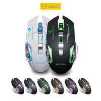 ViQOO เมาส์ เมารส์สำหรับเล่นเกมส์ เมาส์มีไฟ เมาร์ไร้สาย เมาส์เกมมิ่ง mouse gaming Mouse E-sport Game Mouse แถมสายชาร์จUSB ให้ในกล่อง มีไฟสวยงาม น้ำหนักเบา ดีไซน์สวย