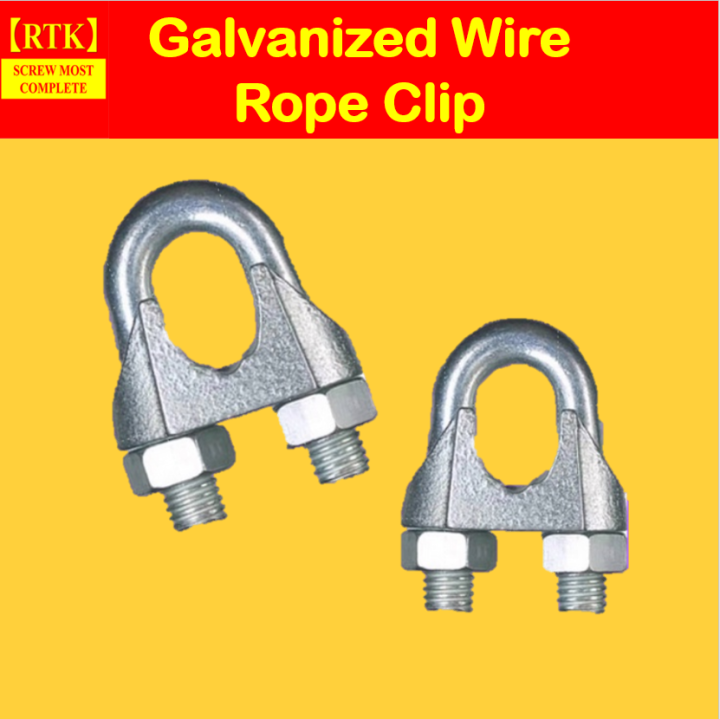 RTK 3mm8mm per piece Wire Rope Clip Steel Clip GI Cable U Clamp Saddle