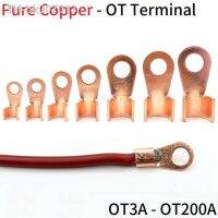 ↂ✤  Copper Wire Terminal OT Type 3A 5A 10A 20A 30A 40A 50A 60A 80A 200A Bare Nose Lugs Crimp Open Mouth Naked Cable Connector Splice