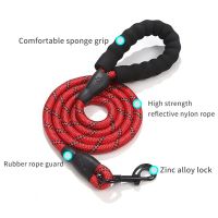 【DT】Reflective Dog Belt Pet Reflective Silk Traction Rope Reflective Nylon Suture at Night Dog Walking Safety Dog Ropes 120/150/cm hot 1