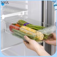 SIXUL รักษาความสดใหม่ ตัวจัดระเบียบตู้เย็น โปร่งใสโปร่งใส Under-shelf กล่องลิ้นชักตู้เย็น มีประโยชน์และดี เอบีเอสเอบีเอส อุปกรณ์จัดระเบียบห้องครัว ผลไม้สำหรับผลไม้